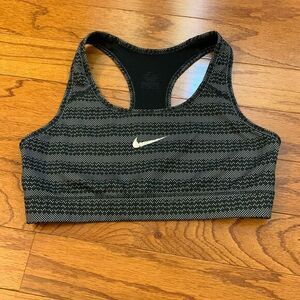 Nike Dry Fit Size Medium black and gray razorback sports bra